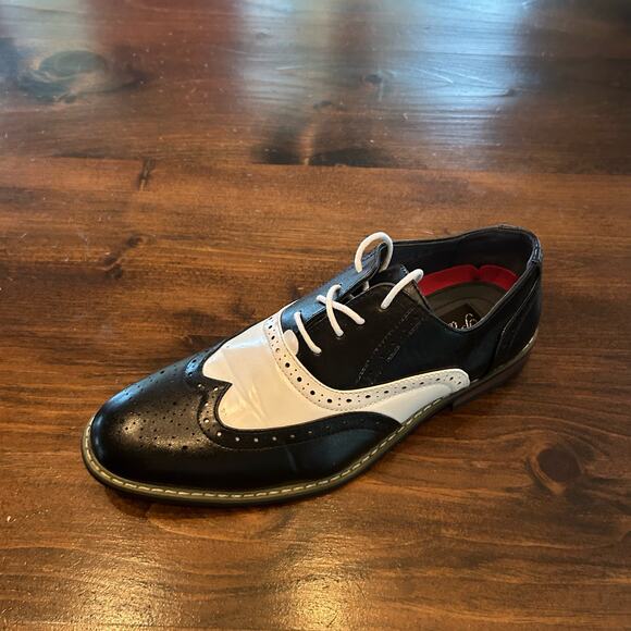 Parrazo Wingtip Oxfords Black Leather Single Left Shoe Only Amputee Men Sz 8.5 - Picture 5 of 7